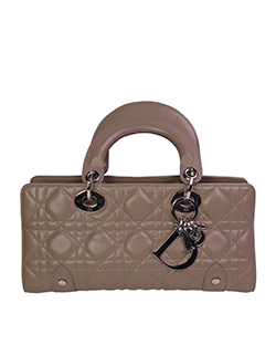 Lady Dior East West, Leather, Beige, 04-MA-0035, 3